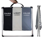 Collapsible 3-Section Laundry Hamper & Organizer - Space-Saving Wash Bin