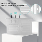 WIFI Router Storage Box Wall Mounted Plug Board Bracket Wireless Panel Shelf
