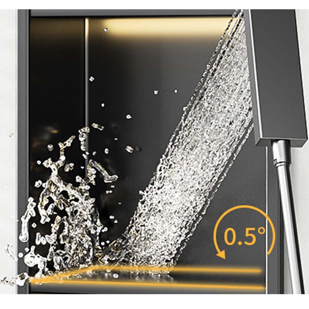 Stainless Steel Shower Niche 320x320mm Singel Shelf Wall-inserted Niche w/ Light