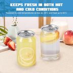 Milk Tea Cup Pet Bottle Clear Plastic Drink Container with Lid Reusable Beverage