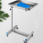 Mobile Mayo Tray Stainless Steel Trolley Surgical Medical Salon Instrument Cart