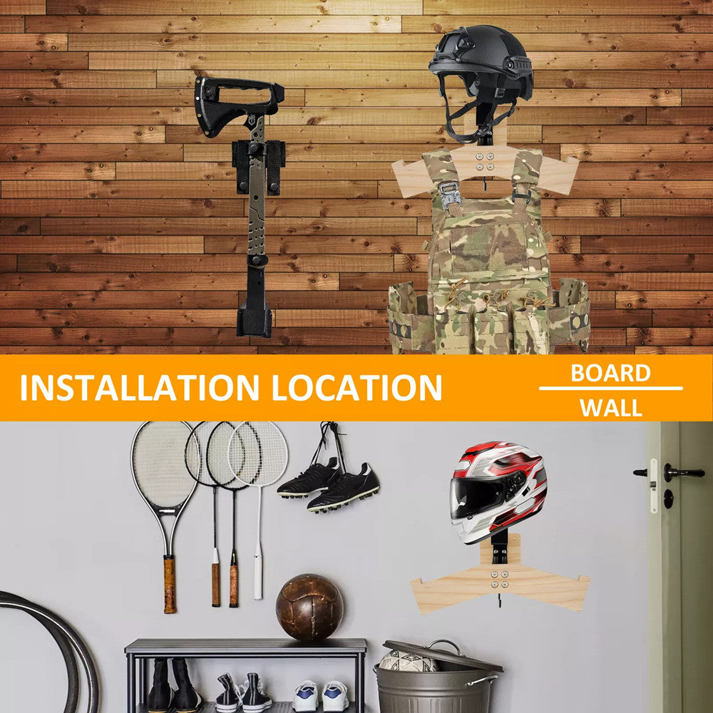 Helmet Holder Motorcycle Gear Rack Wall Mount Gloves Holder Gear Clothes Hanger