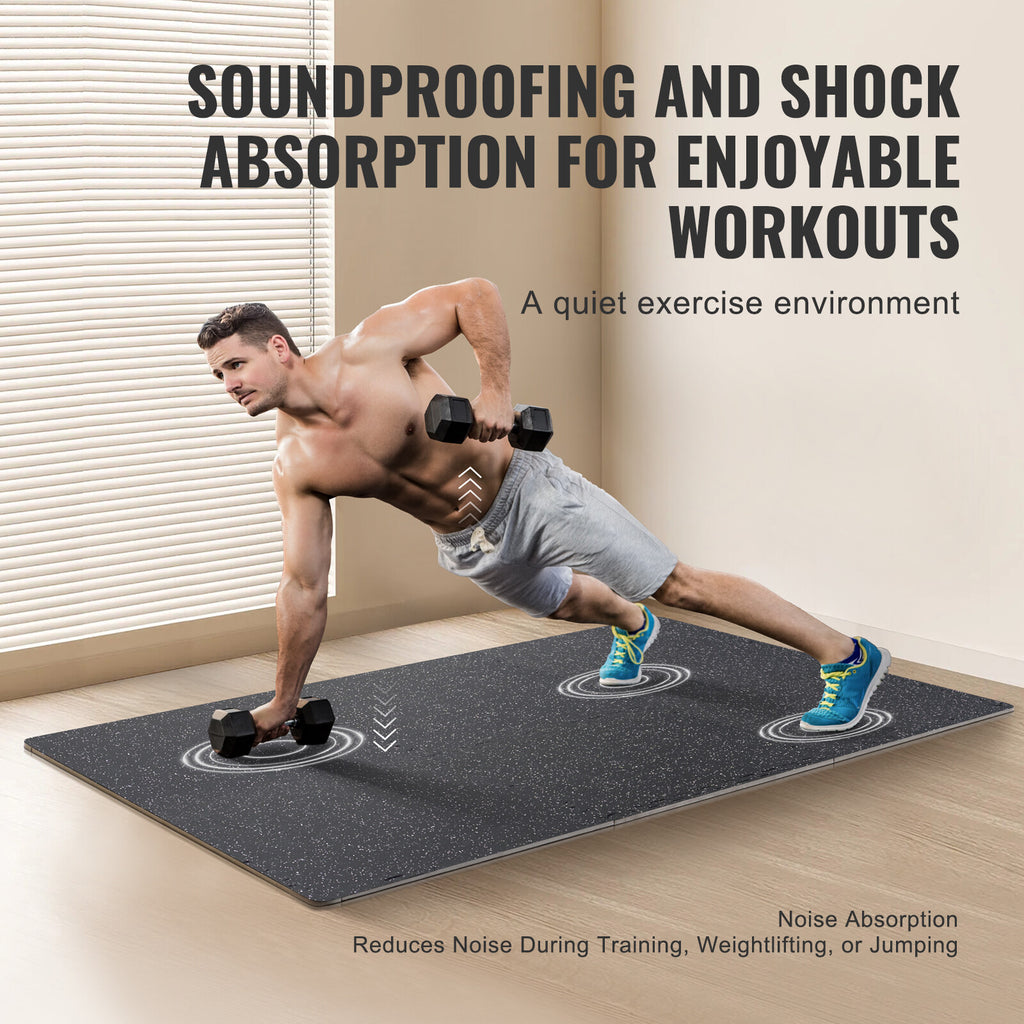 25PCS Interlocking Gym Floor Mats - EVA Foam & Rubber Tiles