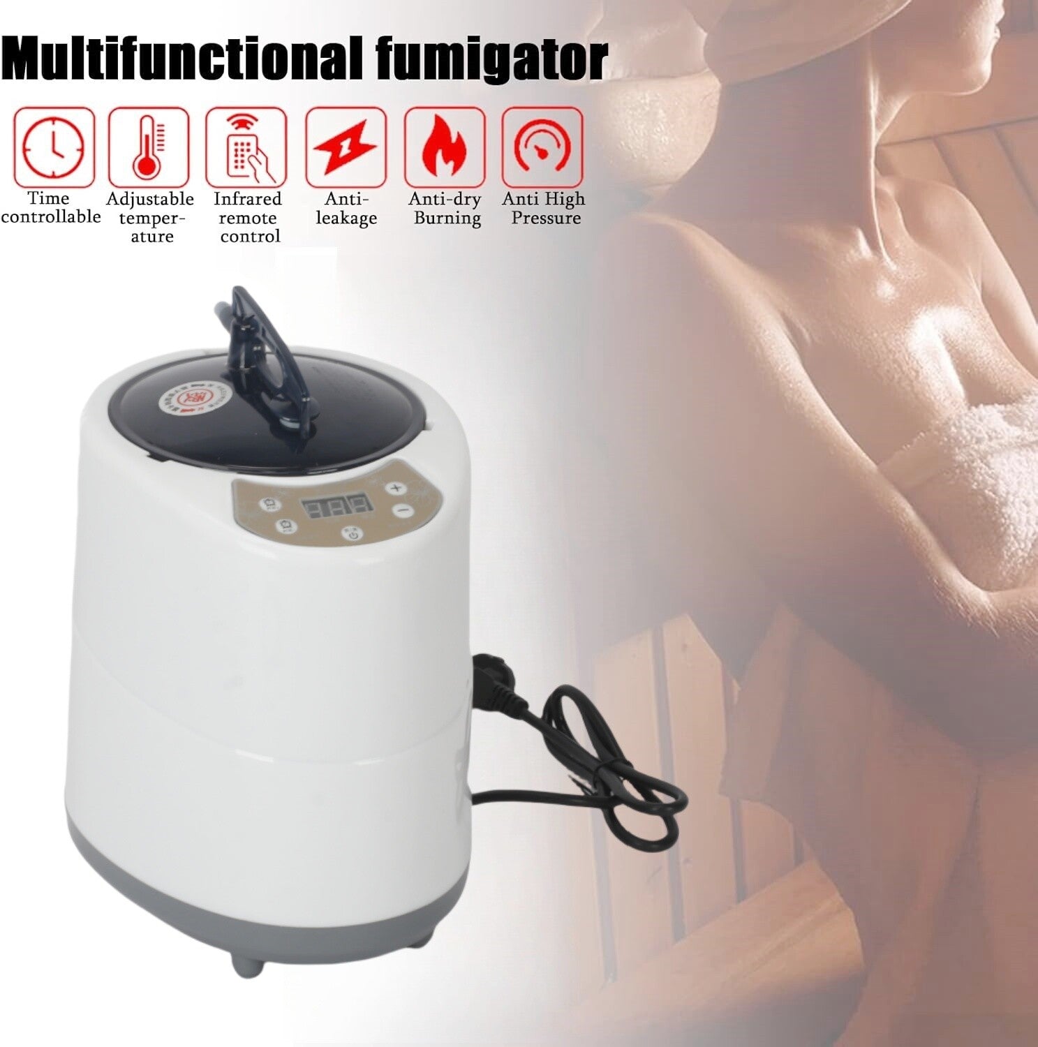 4.2L Sauna Machine Portable Sauna Steamer Pot For Spa Tent Fumigation Machine