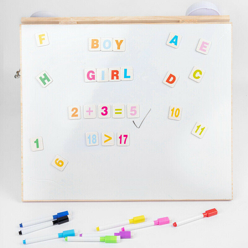 Montessori Unlock Toy Baby Double Sided Busy Board Wooden Sensory Toys Learning