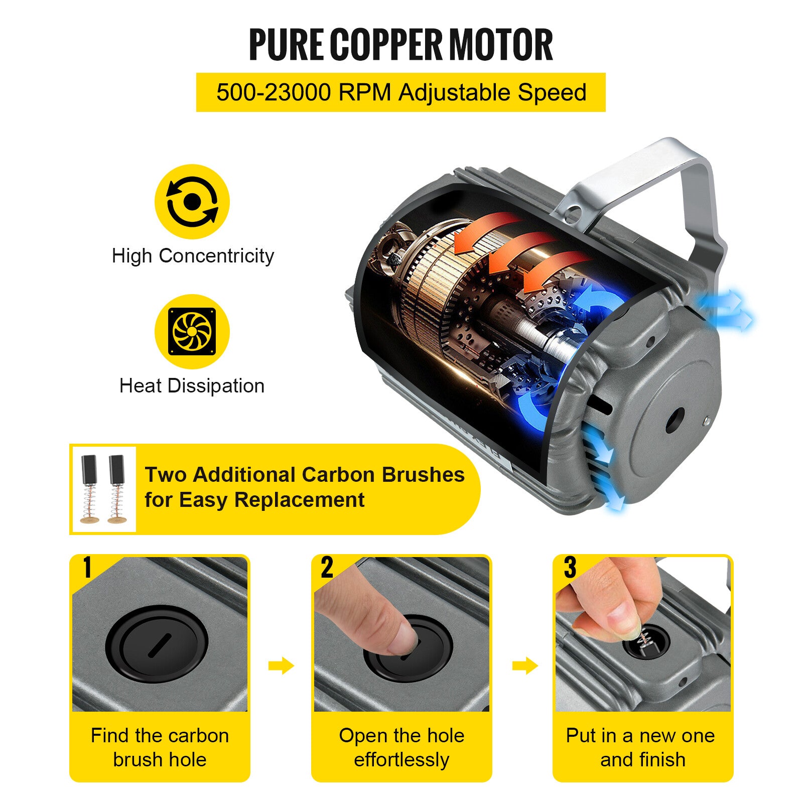 780W Flex Shaft Grinder with Foot Pedal & Accessories for Jewelry & Metal Work