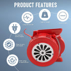 110DB Loud Hand Crank Siren Horn Portable Air Raid Horn Handheld Fire Alarm