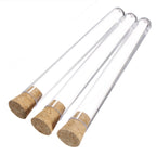 100pcs 20ML 16x150mm Test Tubes With Wood Cork Stopper Candy Party Wedding AU