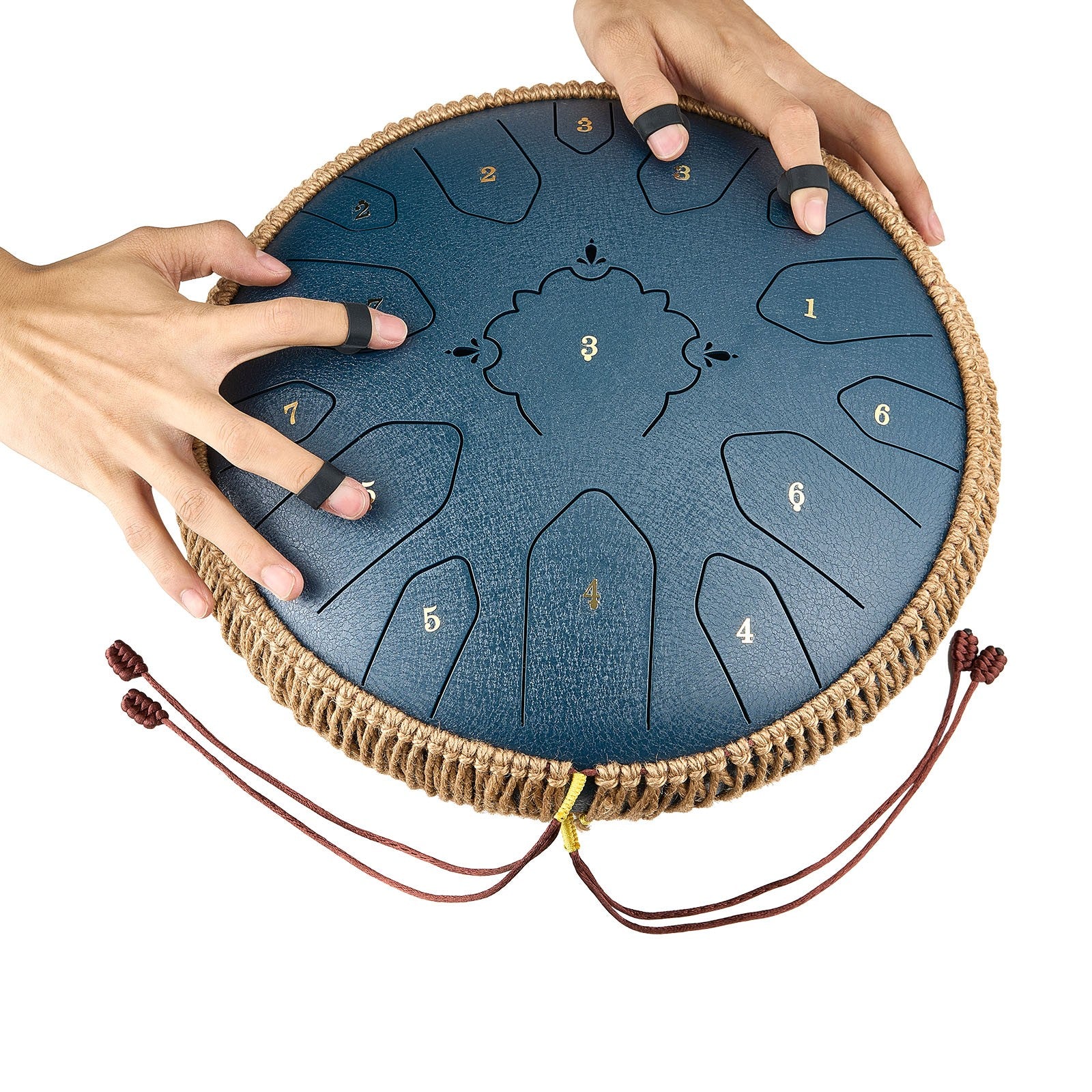 33cm Steel Tongue Drum, 15-Note C Major with Mallets for Relaxation