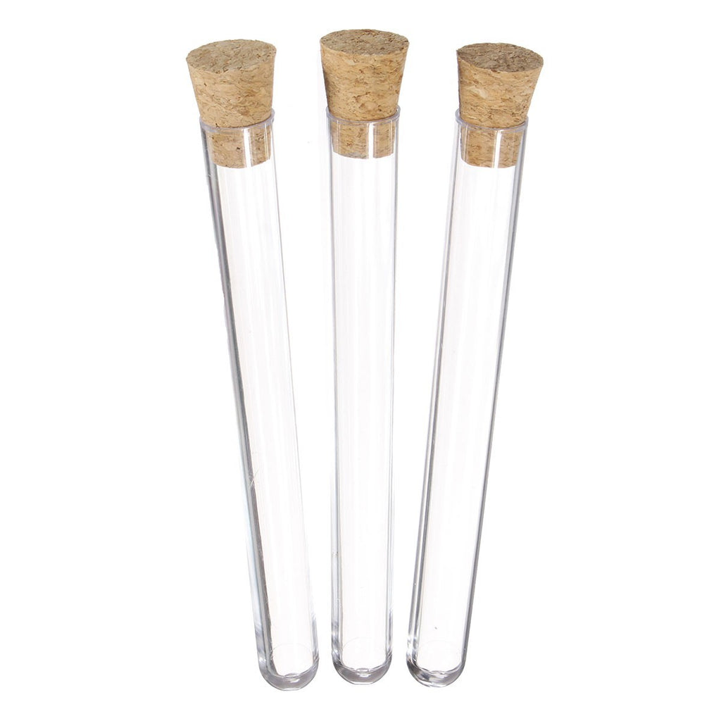 100pcs 20ML 16x150mm Test Tubes With Wood Cork Stopper Candy Party Wedding AU