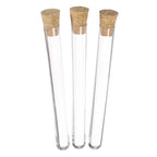 100pcs 20ML 16x150mm Test Tubes With Wood Cork Stopper Candy Party Wedding AU
