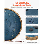 33cm Steel Tongue Drum, 15-Note C Major with Mallets for Relaxation