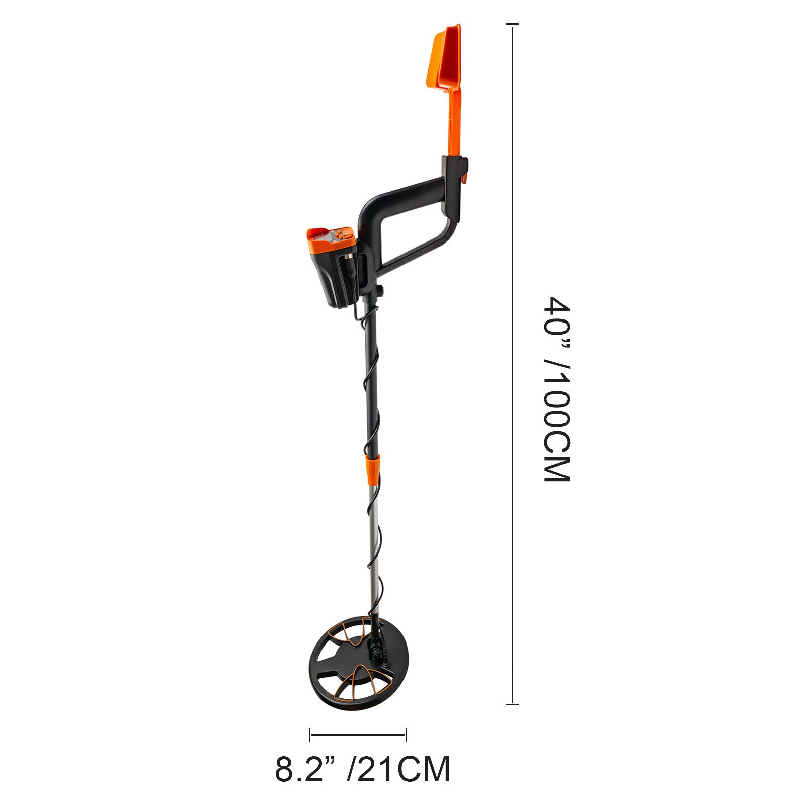 High Accuracy Waterproof Metal Detector with LCD, Shovel & Headphone Bundle