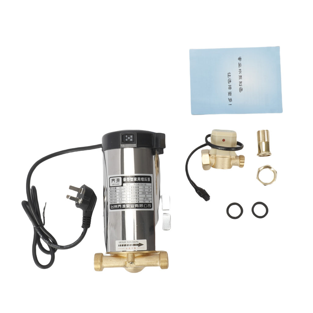 New 150W Stainless Steel Automatic Boost Pump Tap Shower Pressure Water Booster