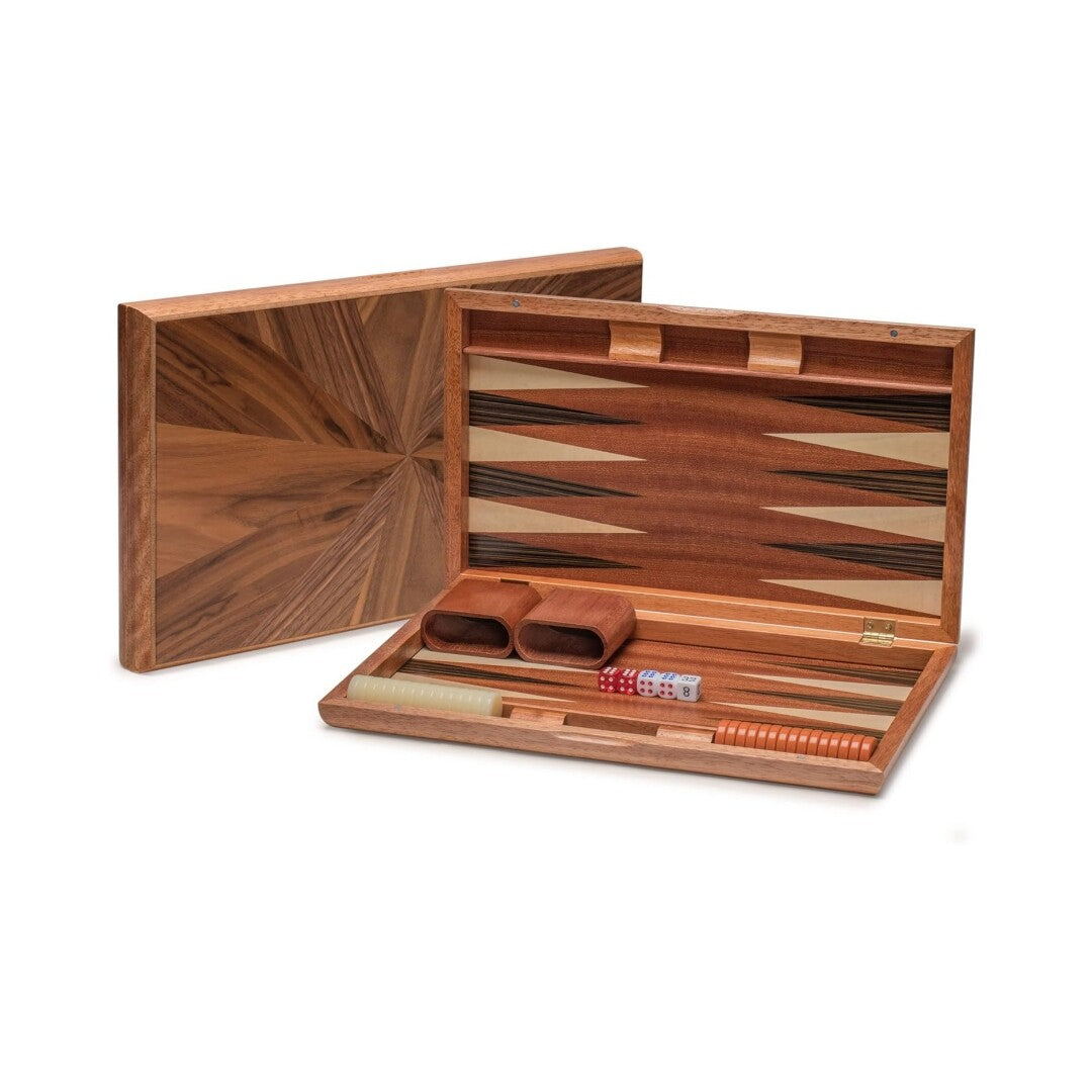 17 Inch Backgammon Sets Classic  Wood Inlaid Backgammon Board Game Set 2 Players