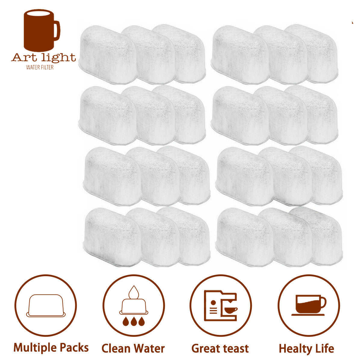 24PCS BWF100 Water Filters For Breville Espresso BES920 BES870 Coffee Machine