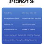 Bone Conduction Hearing Aids for Deafness Bluetooth Wireless Hearing Amplifier