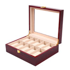 10 Grid Slots Wooden Watch Display Box Storage Case Gift Jewelry Organizer AU
