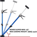 2pcsTelescopic Support Pole Jacks Labor-Saving 3rd Hand Telescopic Rod Hand Jack