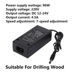 Electric Bench Drill 7 Speed Drilling Machine w/ 10pcs  2.0-6.0 mm Drill Bits