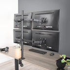 Quad Monitor Desk Mount 4 Monitor Stand Adjustable Screen Stand Can Tilt Swivel