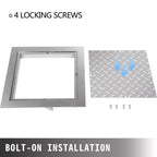 Powder-Coated Steel Recessed Manhole Cover 60x60cm with Sealed Frame