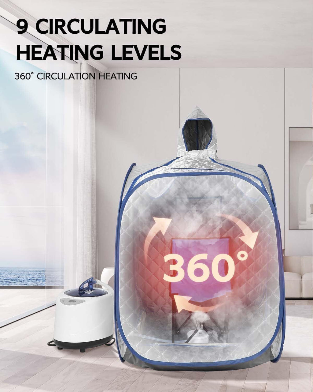 4.2L Sauna Machine Portable Sauna Steamer Pot For Spa Tent Fumigation Machine