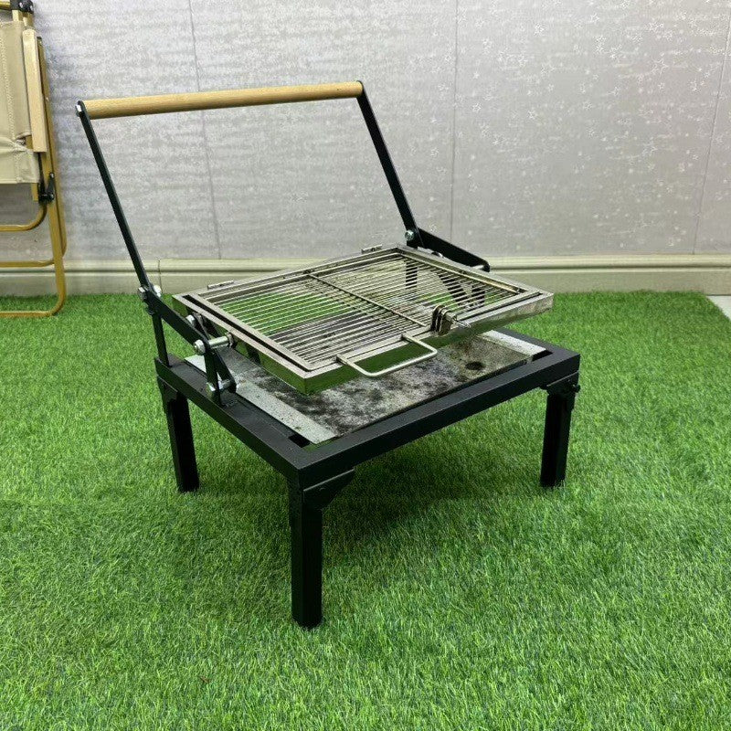 Folding Barbecue Grill Portable Charcoal Grill with Rotating Cooking Griller AU