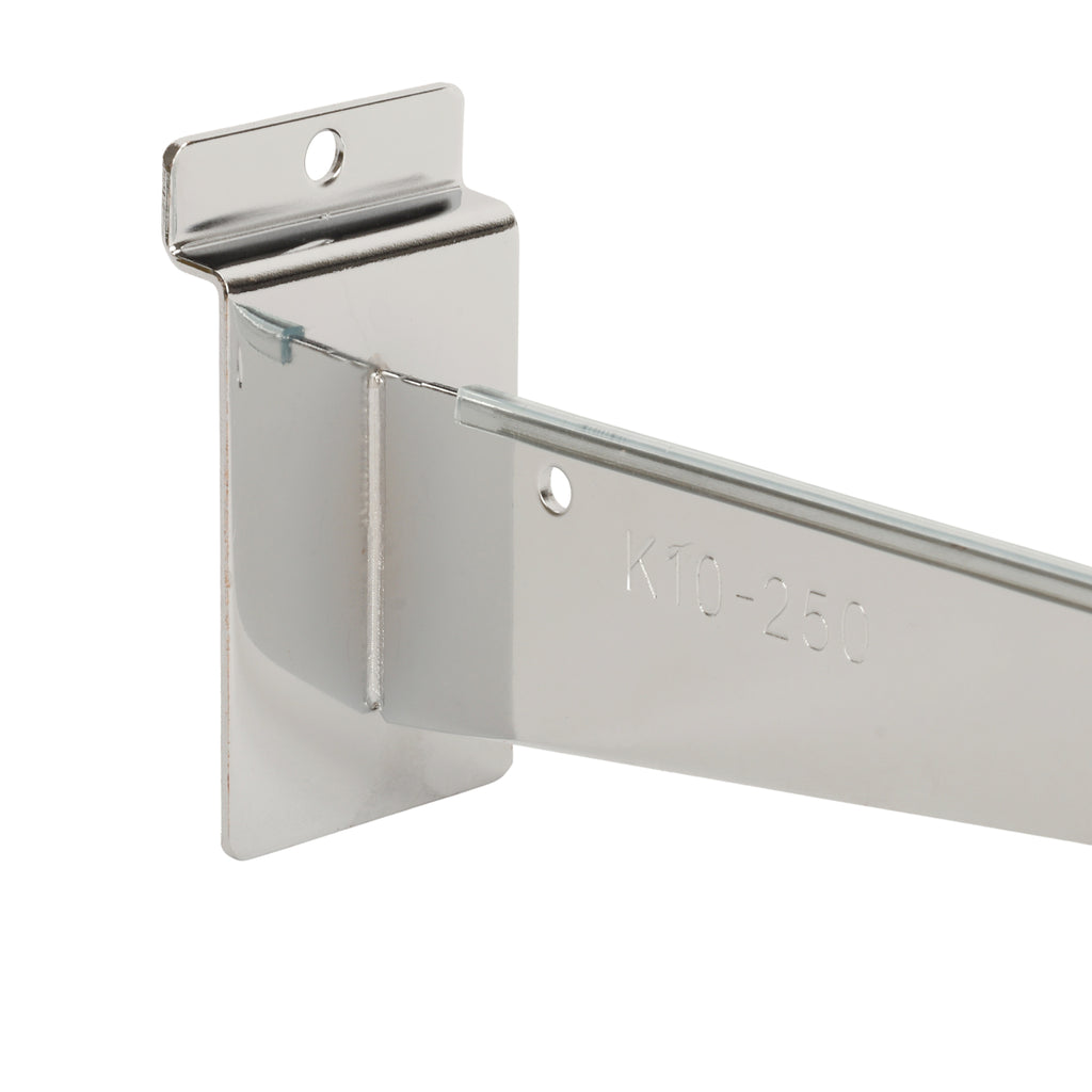 10x Slatwall Shelf Brackets Grooved Panel Display Hooks for Store or Supermarket