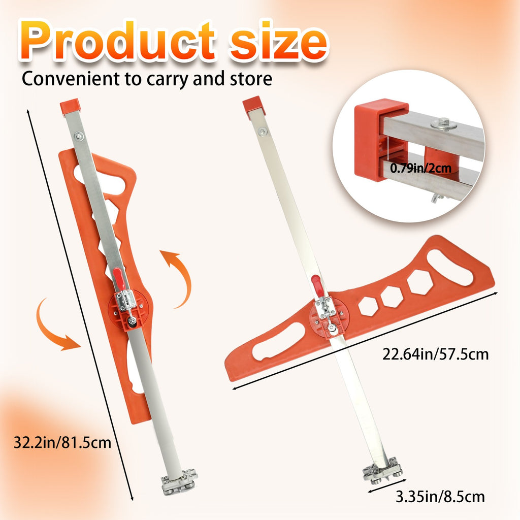 Foldable Gypsum Board Cutter Hand Push Dual Positioning Tool For Drywall Cutting