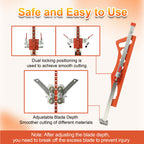 Foldable Gypsum Board Cutter Hand Push Dual Positioning Tool For Drywall Cutting