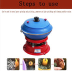 Vibrating Tumbler Jewelry Vibratory Polisher Wet Dry Electric Polishing Machine