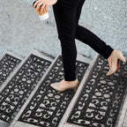 5x Rubber Stair Treads Non Slip Safety Outdoor Porch Floor Step Mats Staircase