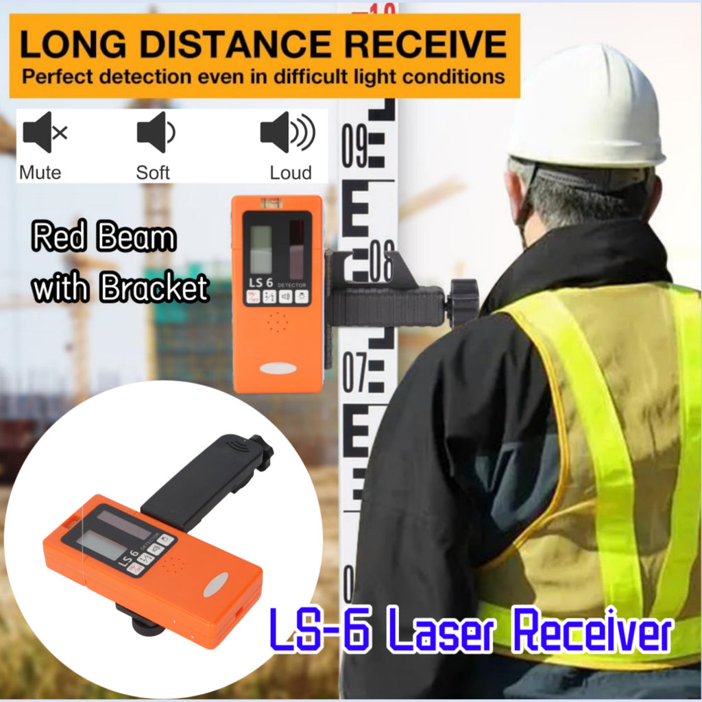 Laser Receiver LS-6 Outdoor Mode Laser Detector Available For Pulsing Red Beam
