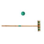 6-Players Croquet Set W/Wooden Mallets Ball Stakes For Lawn Backyard Wild Sports