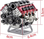 V8 Engine Model Kit Mini Motor Engine Simulation Dynamic V8 That Runs for Model