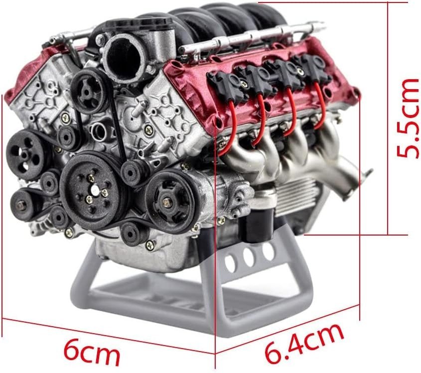 V8 Engine Model Kit Mini Motor Engine Simulation Dynamic V8 That Runs for Model