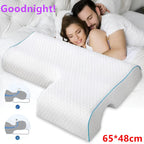 Couples Pillow Arched Cuddle Pillow with Arm Hole Slow Breathable Memory Foam AU