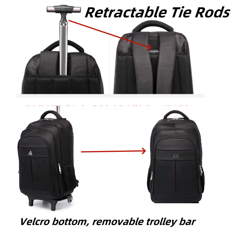 Travel Laptop Backpack with Wheels Waterproof Business Luggage Trolley Backpack