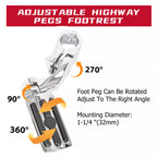 1-1/4" Motorcycle Highway Foot Pegs Pedal For Harley Touring Street Road Glide