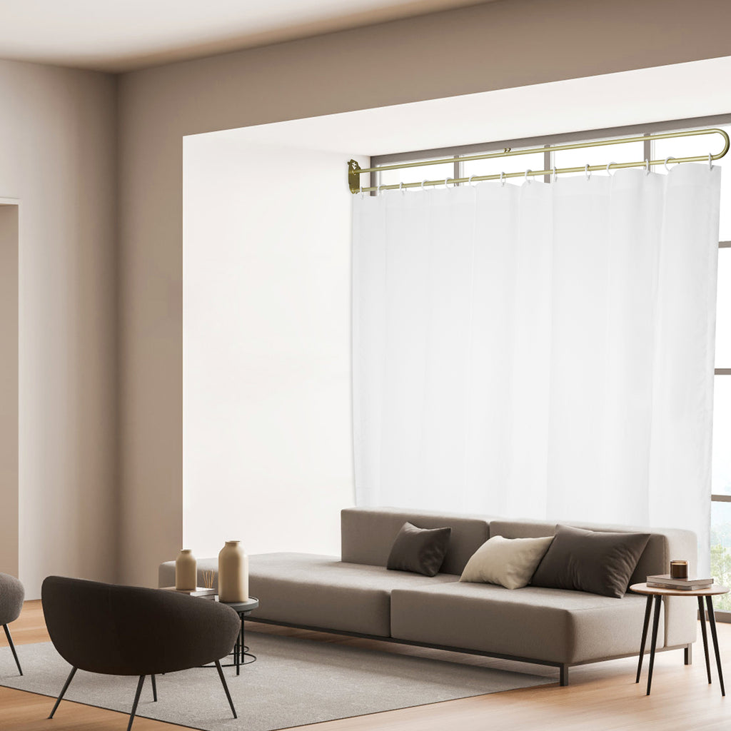 Privacy Partition Curtains U-Shape Room Divider for Beauty Salons Hospitals SPA