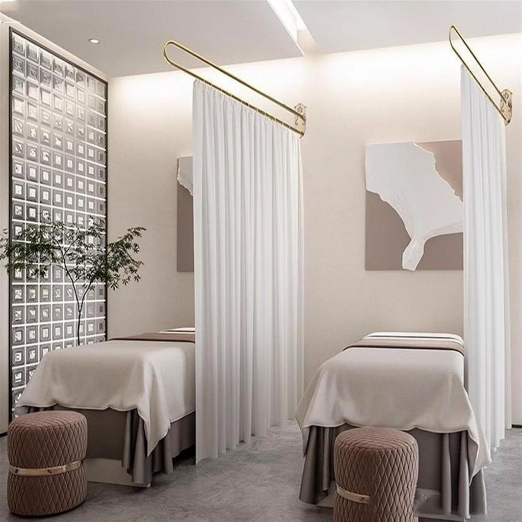 Privacy Partition Curtains U-Shape Room Divider for Beauty Salons Hospitals SPA