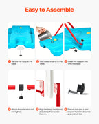 Adjustable Kids Basketball Hoop with Secure Base for Indoor & Outdoor Play