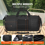 45L Tactical Duffle Bag with Molle, Shoe Storage, Waterproof & Durable Design