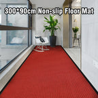 3x10' Floor Carpet Non Slip Rubber Door Mat Entrance Hallway Runner Rug Red Mat