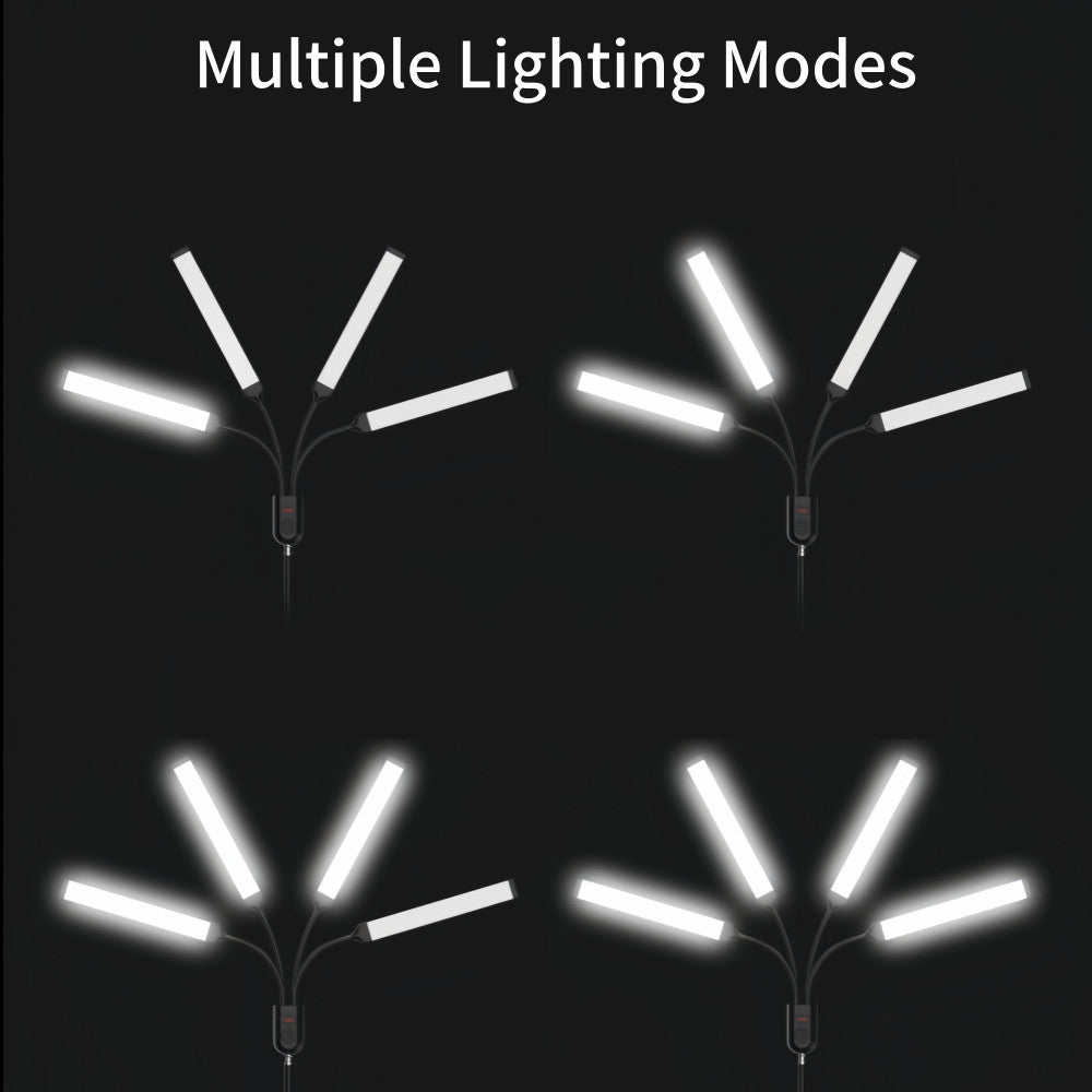 Four-arm LED Light Dimmable Lighting Phone Selfie Tripod Makeup Live Lamp 36W AU