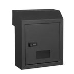 Secure Through-Door Key Drop Box with Combination Lock in Black