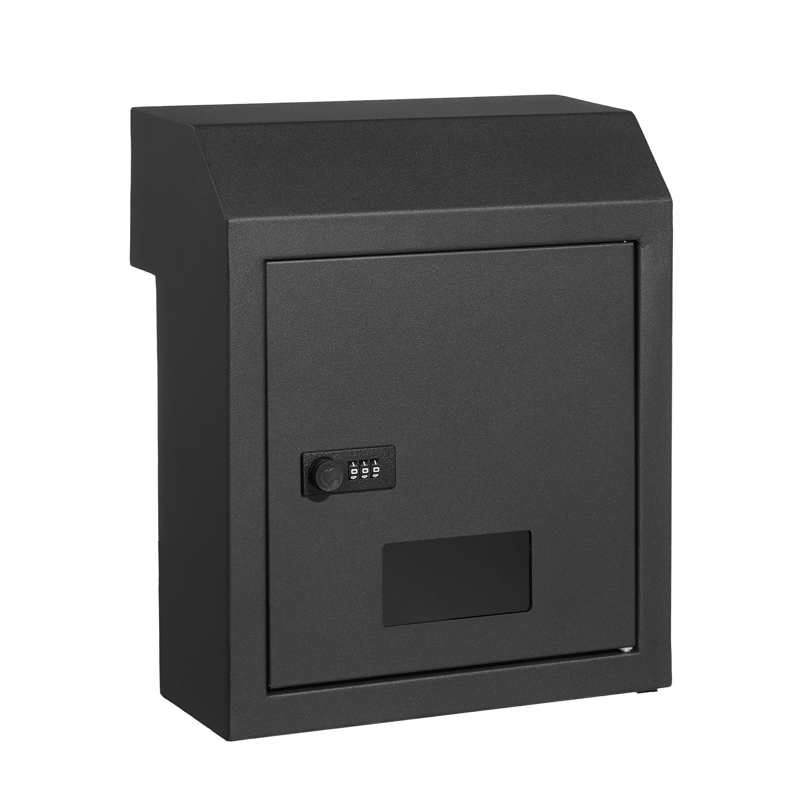 Secure Through-Door Key Drop Box with Combination Lock in Black