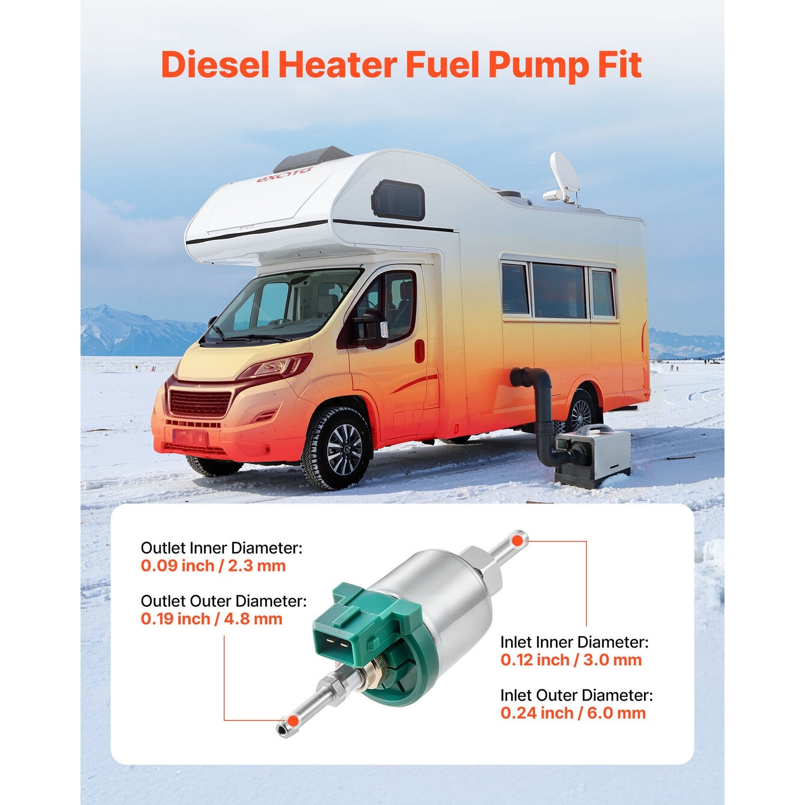 12V DC Diesel Heater Fuel Pump for Car Air Heating Systems