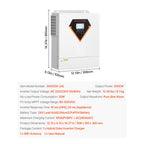 3500W Hybrid Solar Inverter Charger with 100A MPPT Controller, 24V Battery Compatible